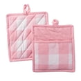 thumbnail image 1 of DII Pink Buffalo Check Potholder (Set of 2), 1 of 2