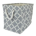 thumbnail image 1 of DII Polyester Container with Handles, Lattice Storage Bin, Large, Gray, 1 of 6