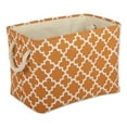 thumbnail image 1 of DII Polyester Container with Handles, Lattice Storage Bin, Large, Pumpkin Spice, 1 of 3