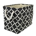 thumbnail image 1 of DII Polyester Bin Lattice Black Rectangle Medium 16x10x12, 1 of 4