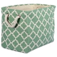 thumbnail image 1 of DII Polyester Bin Lattice Bright Green Rectangle Medium, 1 of 3