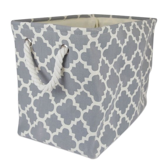 DII Lattice Decorative Bin, Medium, 100% Polyester, Multiple Colors/Sizes