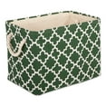 thumbnail image 1 of DII Polyester Container with Handles, Lattice Storage Bin, Small, Hunter Green, 1 of 3