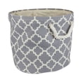 thumbnail image 1 of DII Polyester Bin Lattice Gray Round Small, 1 of 5