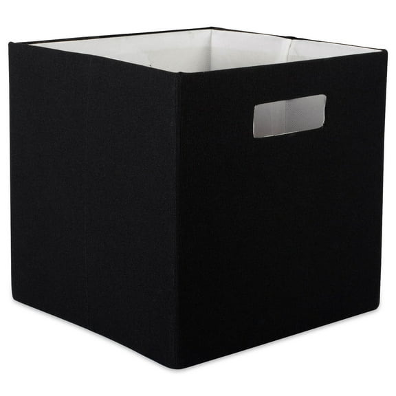 DII Polyester Cube Solid Black Square