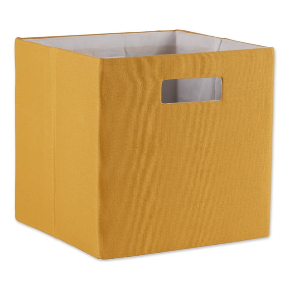 DII Polyester Cube Solid Honey Gold Square 11x11x11