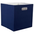 thumbnail image 1 of Contemporary Home Living Nautical BLue Cube Storage Bin 11", 1 of 2