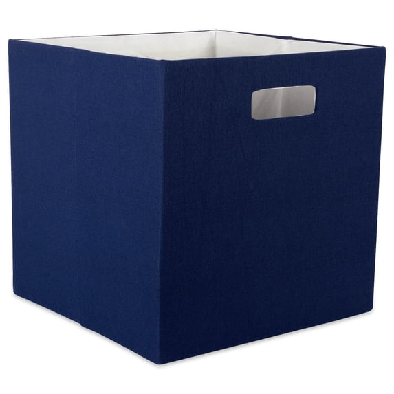 Contemporary Home Living Nautical BLue Cube Storage Bin 11"
