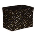 thumbnail image 1 of Polyester Bin  Dots Gold-Black Rectangle Medium 16x10x12, 1 of 3