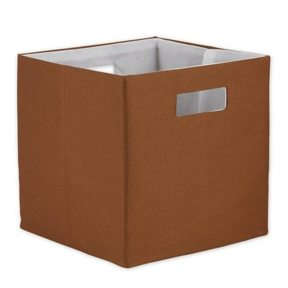 DII Polyester Storage Cube, Solid, Durable, Large Square, 13x13x13", Cinnamon