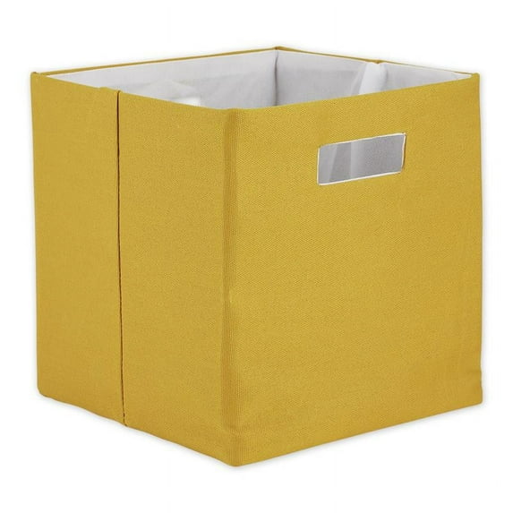Polyester Cube Solid Lemongrass Square Yellow Fabric 13x13x13