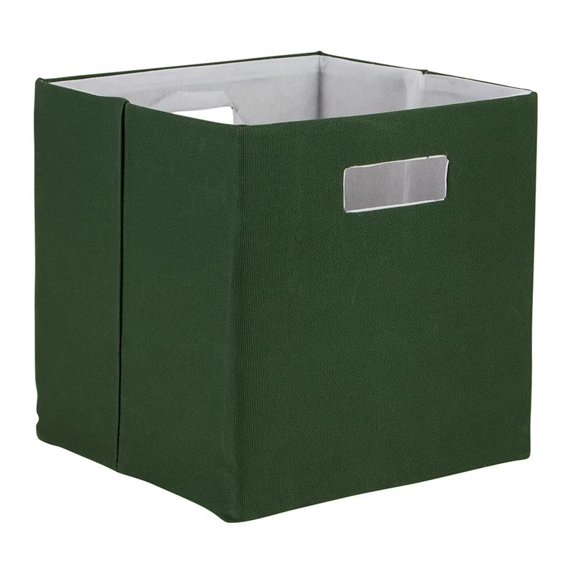 Polyester Cube Solid Hunter Green Square Fabric With Handles 11x11x11