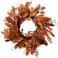 thumbnail image 1 of DII Rattan Decorated Full Wreath, 22" (Orange), 1 of 4