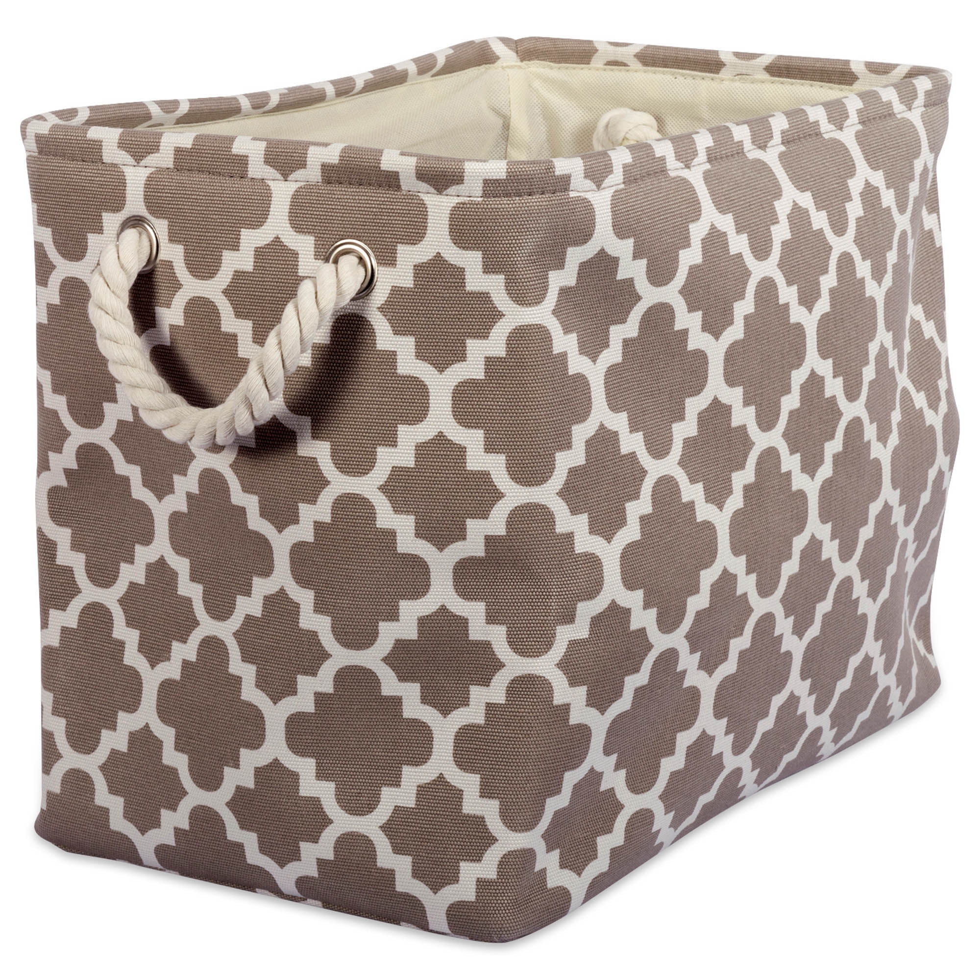 Collapsible Chic Brown Fabric Storage Cube for Kids Room