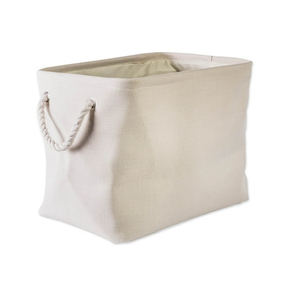 DII Collapsible Polyester Storage Bin, Variegated, Cream, Medium