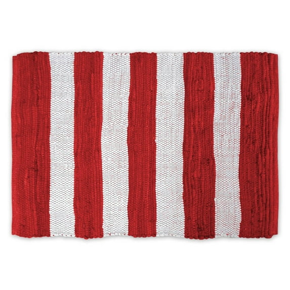 DII Red/White Stripe Rag Rug