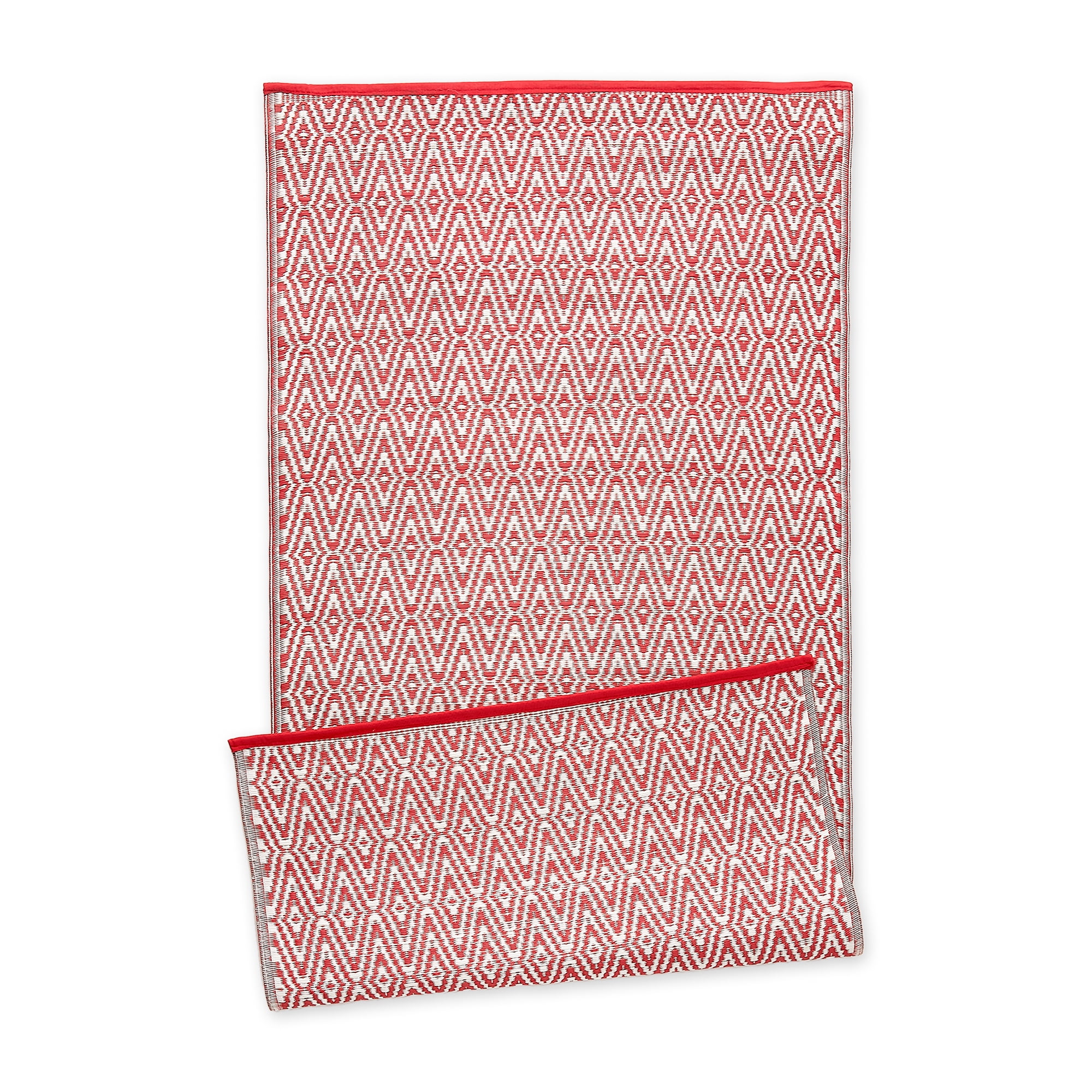 DII Reversible Indoor/Outdoor Diamond Woven Rug, 3x6', Rust - Walmart.com