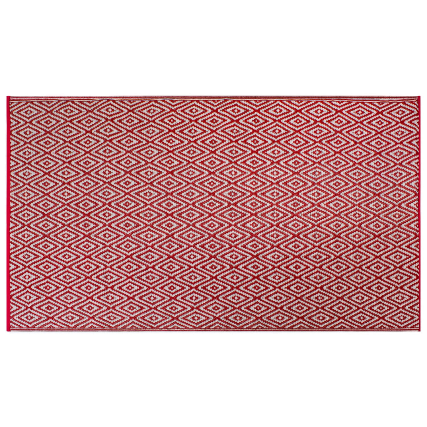 Rust Diamond 4' x 6' Synthetic Non-slip Rectangular Rug