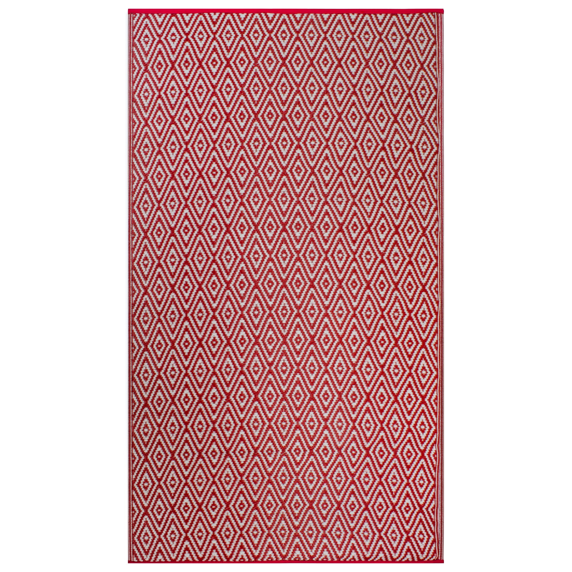 Rust Diamond 4' x 6' Synthetic Non-slip Rectangular Rug
