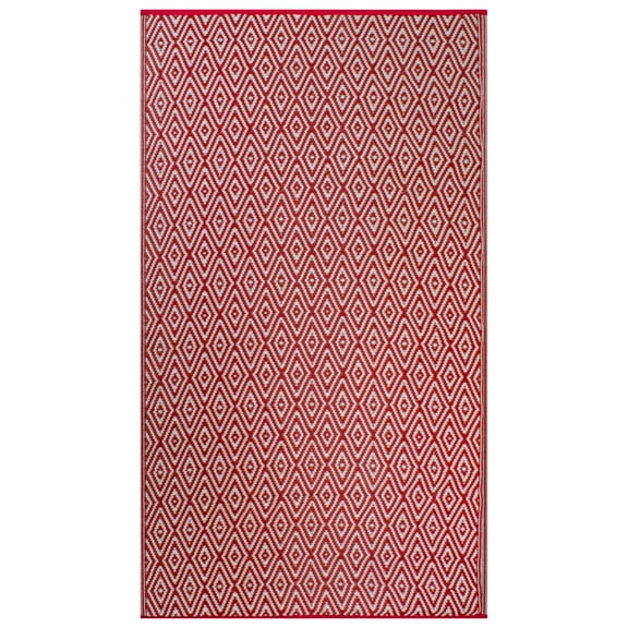 DII Reversible Indoor/Outdoor Diamond Woven Rug, 4x6', Rust