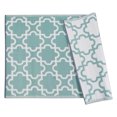thumbnail image 1 of DII Reversible Indoor/Outdoor Lattice Woven Rug, 4x6 Ft, Aqua, 1 of 3