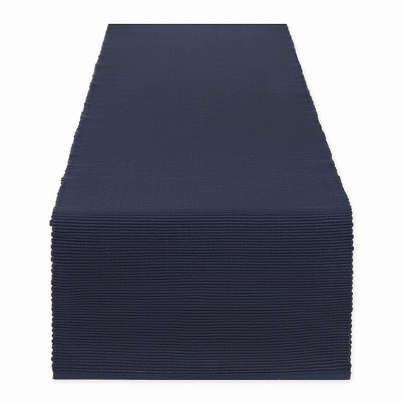 DII Nautical Blue Ribbed Table Runner 13x72