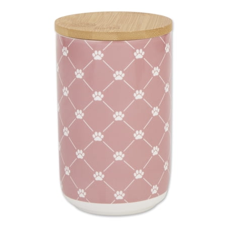 DII Rose Trellis Paw Ceramic Treat Canister