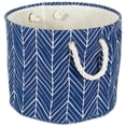 thumbnail image 1 of DII Round Herringbone Decorative Bin, Medium, 100% Polyester, Multiple Colors/Sizes, 1 of 3