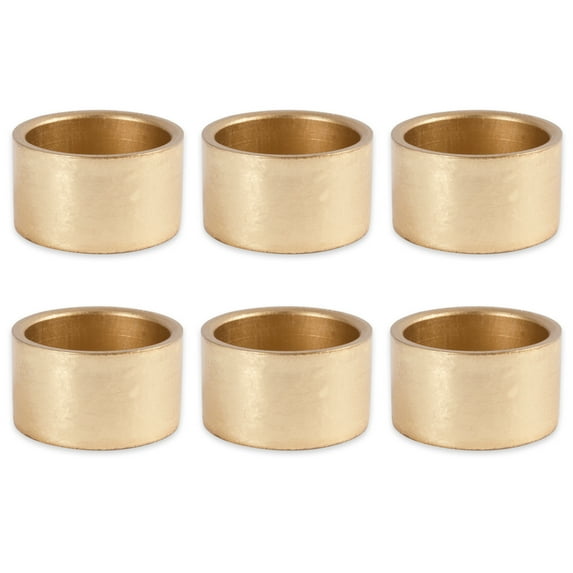 Gold Round Painted Acrylic Napkin Ring (Set of 6)