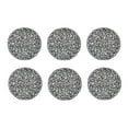 thumbnail image 1 of DII Round Modern Style Woven Paper Placemat in Black (Set of 6), 1 of 3