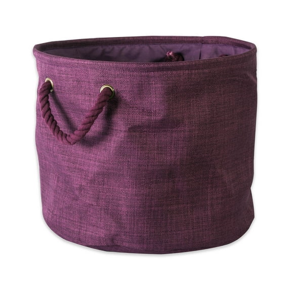 DII Polyester Bin Variegated Eggplant Round Large