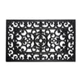 thumbnail image 1 of Contemporary Home Living Scroll Pattern Rectangular Rubber Doormat - 18" x 30" - Black, 1 of 4