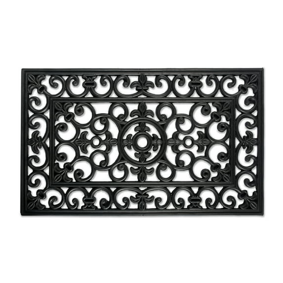 DII Rubber Doormats Collection All Weather, 24x36", Wrought Iron