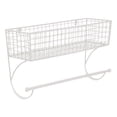 thumbnail image 1 of DII Rustic Farmhouse Bathroom Decor, Metal Storage, Large Towel Bar, Antique White, 1 of 3