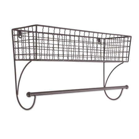 DII Rustic Farmhouse Bathroom Decor, Metal Storage, Large Towel Bar, Rustic