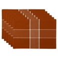 thumbnail image 1 of DII Sedona Check Placemat Set 6 Piece, Rust, 13x19", 1 of 4