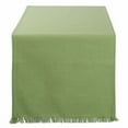 thumbnail image 1 of DII Solid Bright Green Heavyweight Fringed Table Runner, 1 of 7