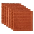 thumbnail image 1 of DII Solid Orange Spice Windowpane CottonTerry Dishcloth 6 Piece 12x12, 1 of 3