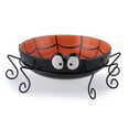 thumbnail image 1 of DII 13.2" Modern Ceramic Hand Painted Spider Treat Bowl in Black/Orange, 1 of 4