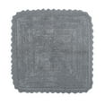 thumbnail image 1 of DII Square Gray Cotton Bath Rug, 24" x 24", Soft & Reversible, 1 of 3