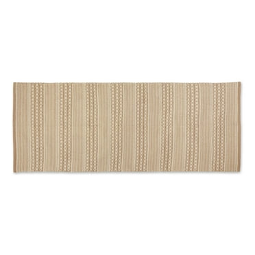 DII Stone Dobby Stripe Hand-Loomed Cotton Rug 2ft 6inx6 Ft