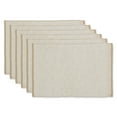 thumbnail image 1 of DII Stone Eco-Friendly Chambray Fine Ribbed Cotton Placemat 6 Piece 13x19, 1 of 3