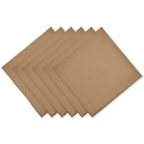 Contemporary Home Living Set of 6 Tan Brown Square Napkin 20"