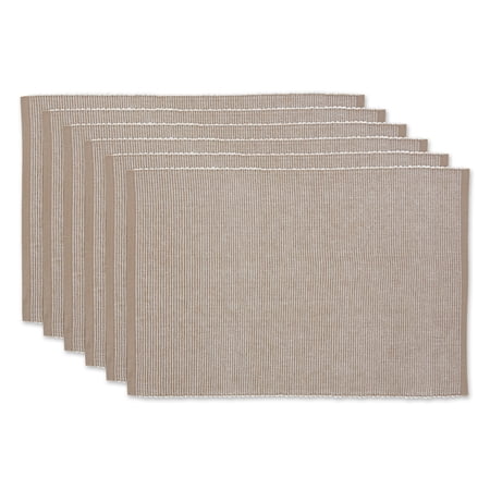 Stone & White 2-Tone Ribbed Placemat (Set of 6)