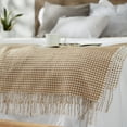 thumbnail image 1 of Stone & White Waffle Knit Throw, 1 of 3