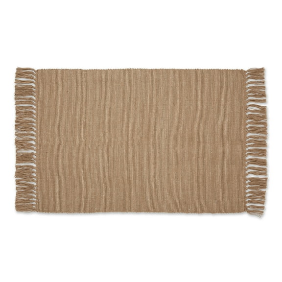 DII Stone and Off White 2-Tone Ribbed Rug 2x3 Ft