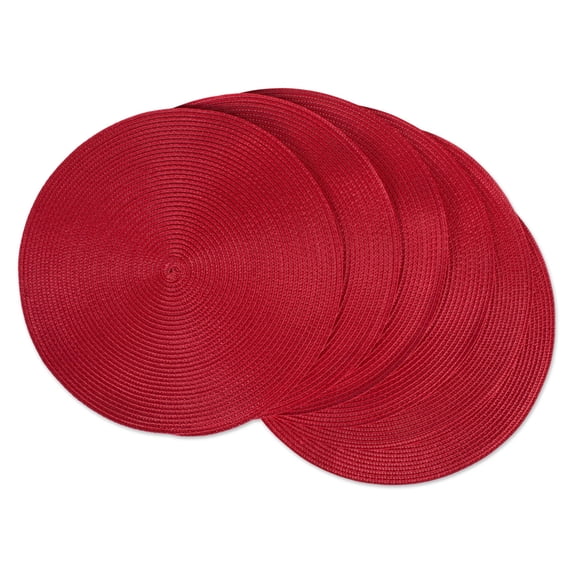 DII Solid Woven Placemat Set 6 Piece