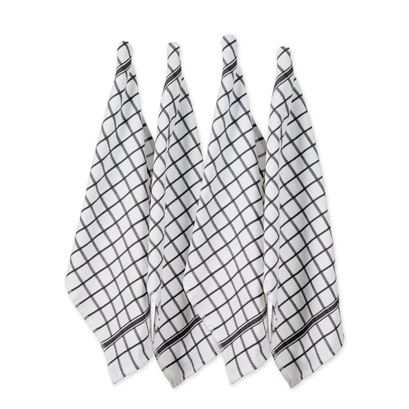 DII Terry Kitchen Dishtowel Set, Set of 4, 15"x26", 100% Cotton, Multiple Colors/Patterns