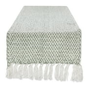 DII Textured Cotton Table Runner, Artichoke, 15"W x 72"L
