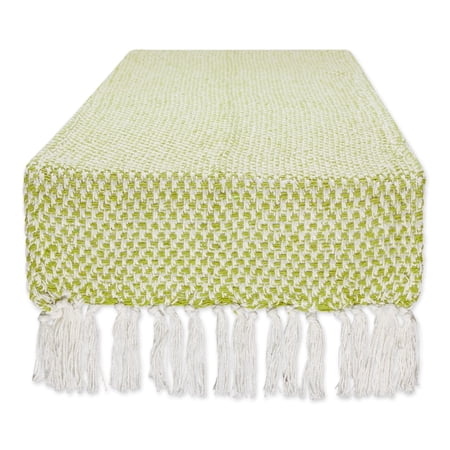 DII Textured Cotton Table Runner, Avocado, 15"W x 108"L